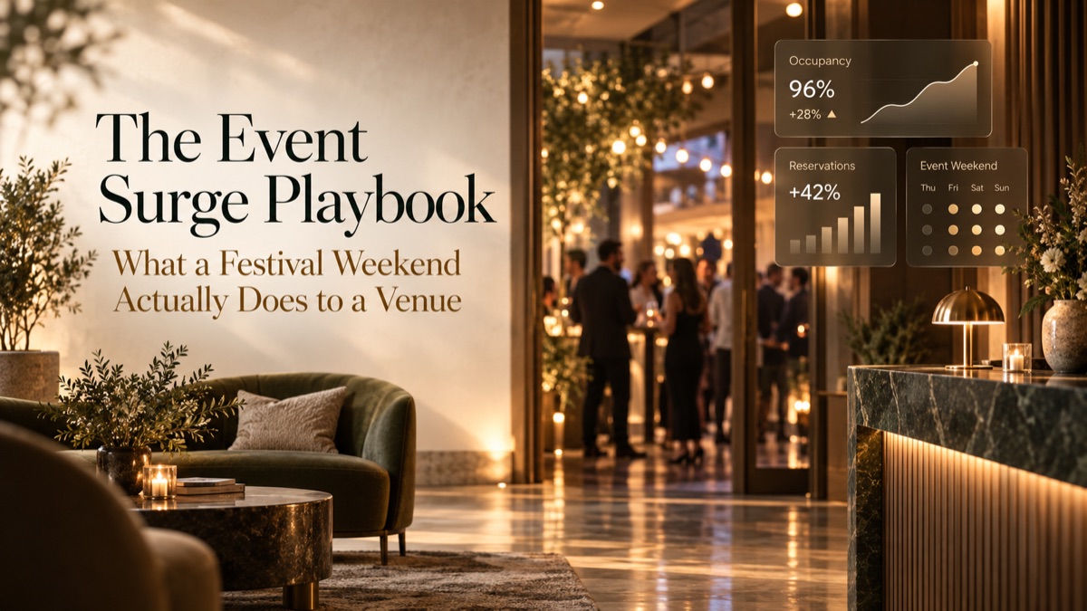 The Event Surge Playbook: What a Festival Weekend Actually Does to a Venue